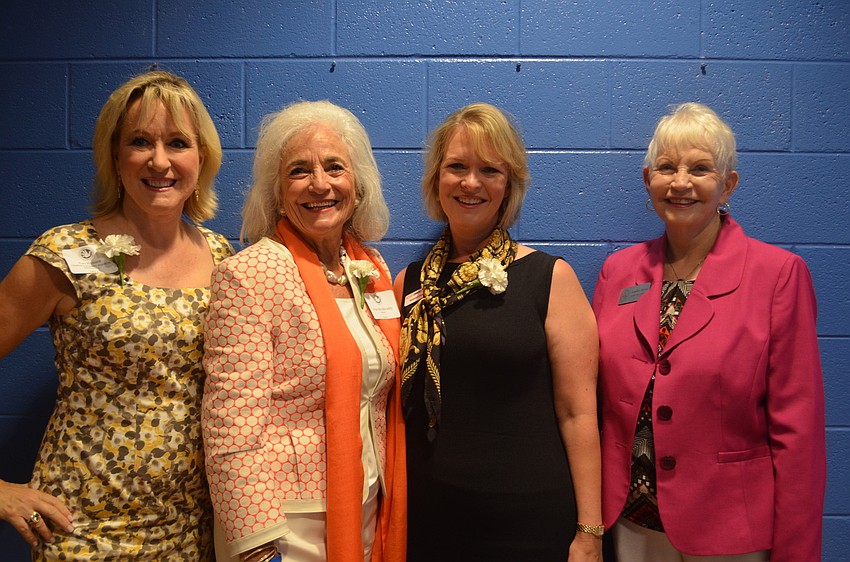 The 2014 CYD Leadership Breakfast honoree Teri Hansen with Graci McGillicuddy, Veronica Brady and Sarasota County School Board member Caroline Zucker.