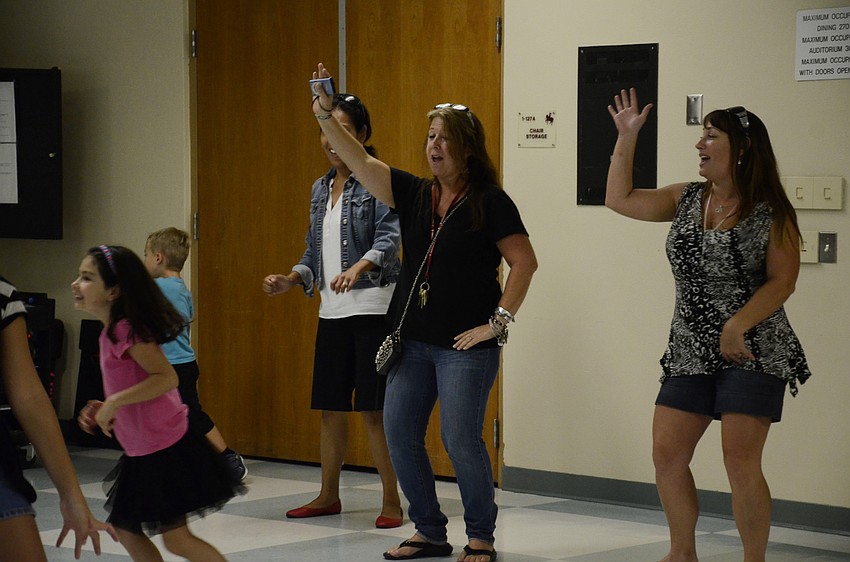 Jo Johnson, Nancy Gordon and Heidi Whichel nae nae during Silento's