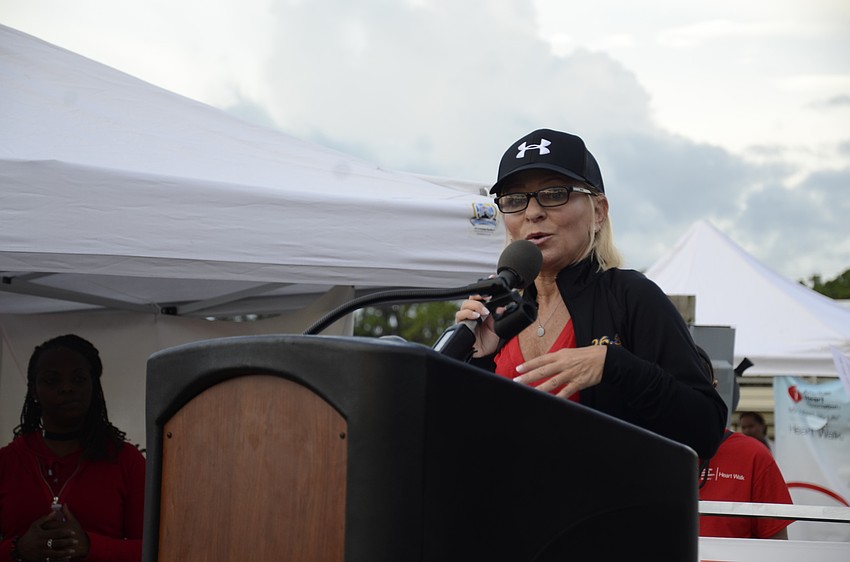 Lulu Krysz with CTQ 106.5 FM spoke during the opening ceremony.