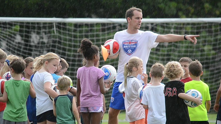 During the games other players participated in a soccer clinic.