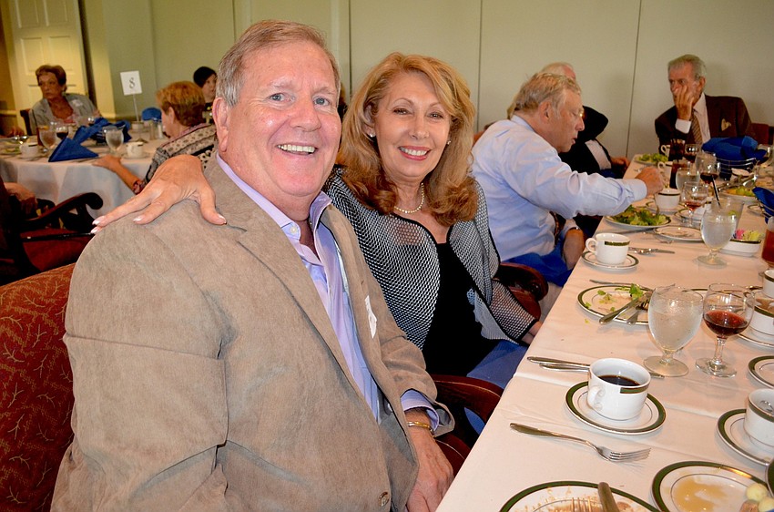 Robert Griesman and Helene Davis ring in the Jewish New Year alongside friends.