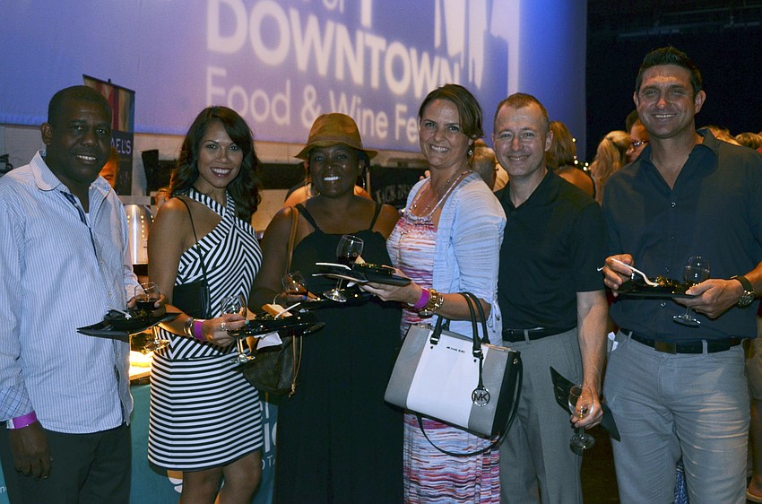 Winston Baugh, Lissette Eckert, Maxcine Baugh, Kim and Joe Peters and Darrell Eckert