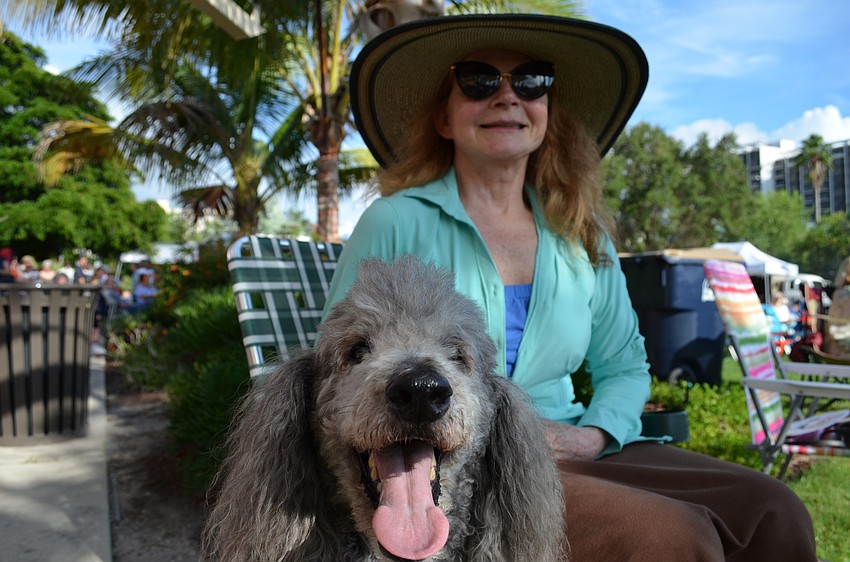 Janeen Rosas and Lila take in the sights and sounds.
