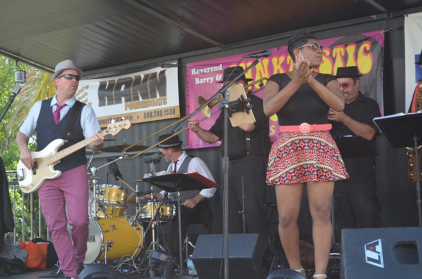 Reverend Barry and the Funktastic Soul featuring the Hellacious Horns brought the funk to a pack crowd at Friday Fest, Sept. 18.