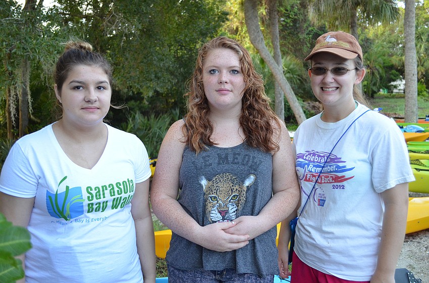 Riverview High School students Taylor Hardy, Izzabellia Ladd and Emma Patten.