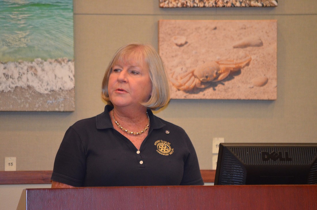 Rotary Club of Longboat Key President Carol Erker informed the Town Commission Monday it has a $10,170 contribution for a dog park at Bayfront Park.