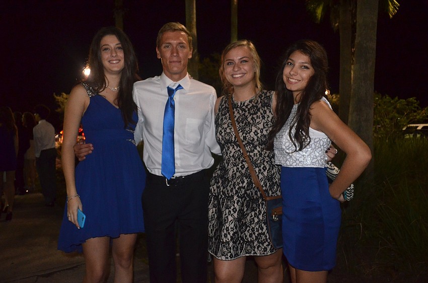 Martina Burzio, Jacob Krieg, Tori Liles and Alexis Laskey pose for a photo opp.