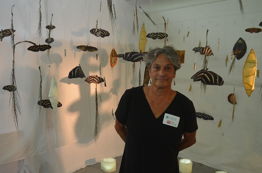 Artist Elena De La Ville, with “It Can All Go Up In Smoke”