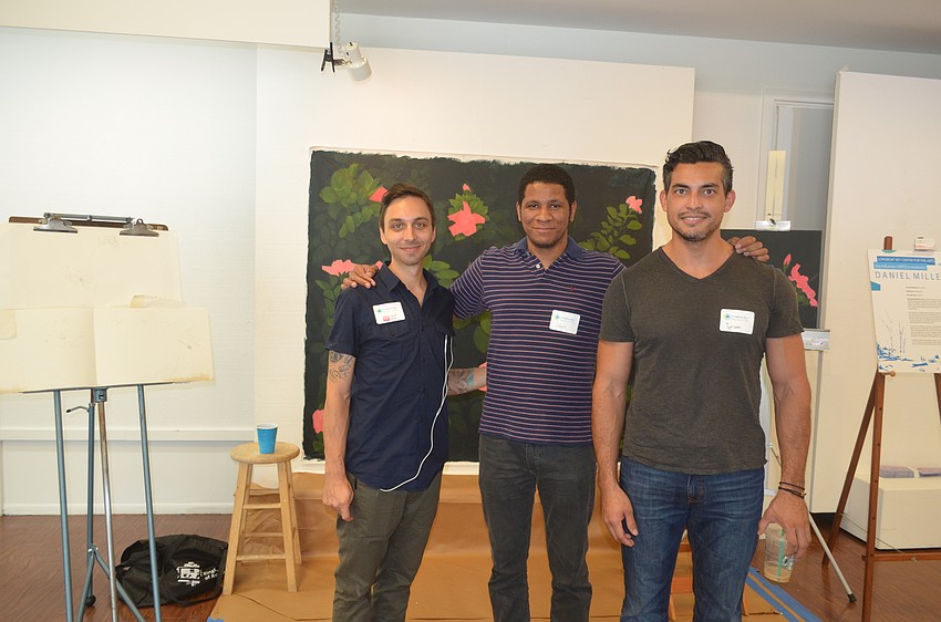 Artist Daniel Miller, Jonathan Rameau and Andrew Brady