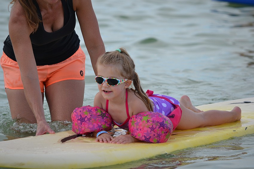 Maya Armstrong surfs in style.