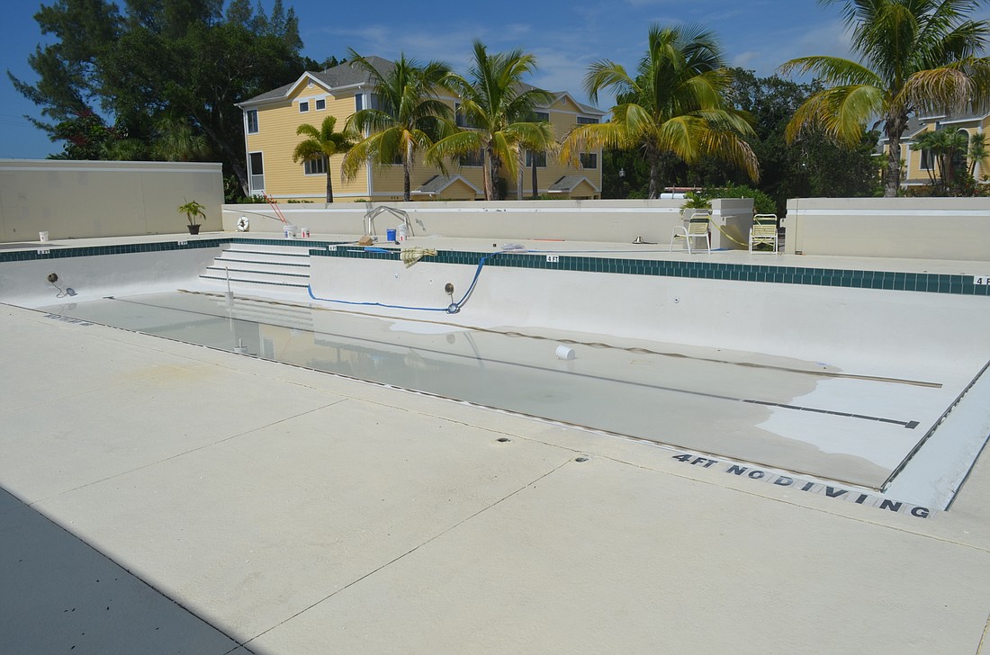 The renovations to Cedars Tennis Resort's pool are scheduled to be completed Oct. 1.