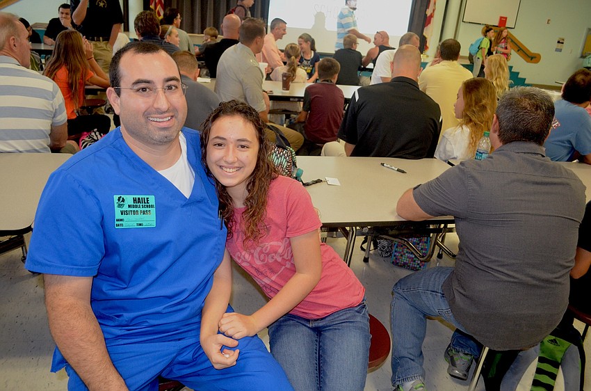 Paul Beckel spends the morning with his daughter, Isabella.