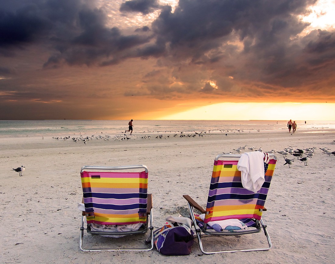 Ken Deutsch, of Sarasota, submitted this photo of chairs on Siesta Key Beach at sunset.