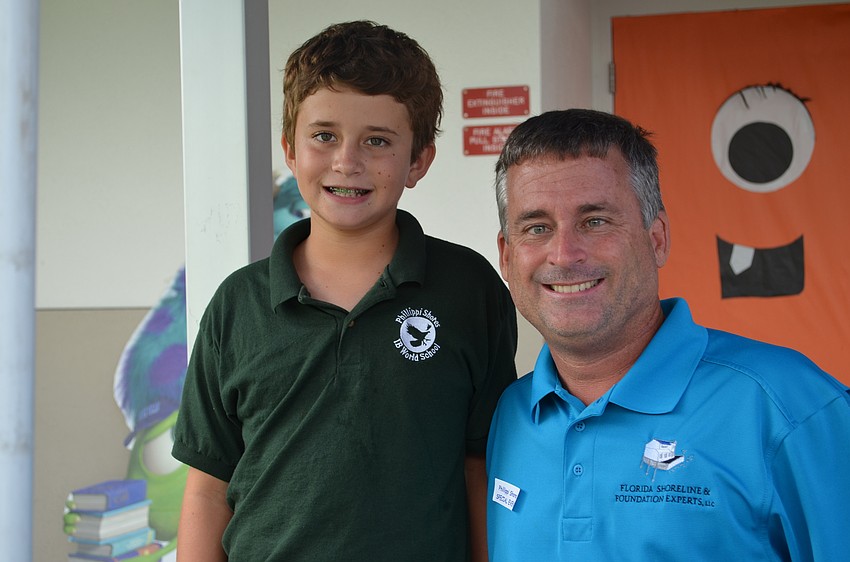 Alex and his father Scott Liebel enjoyed lunch together today.