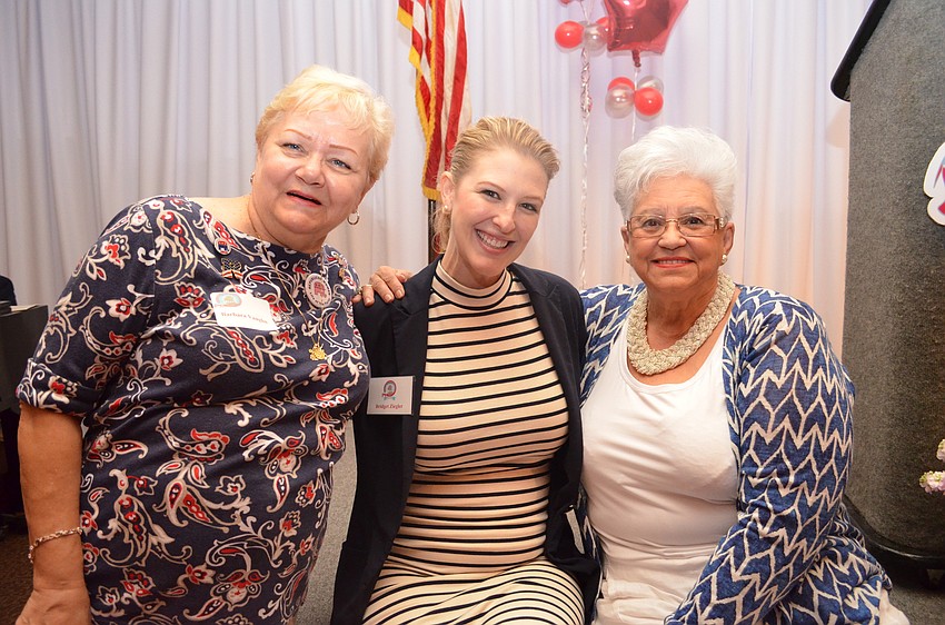 Barbara Vaughn, Sarasota County School Board member Bridget Ziegler and Cynthia Crowe