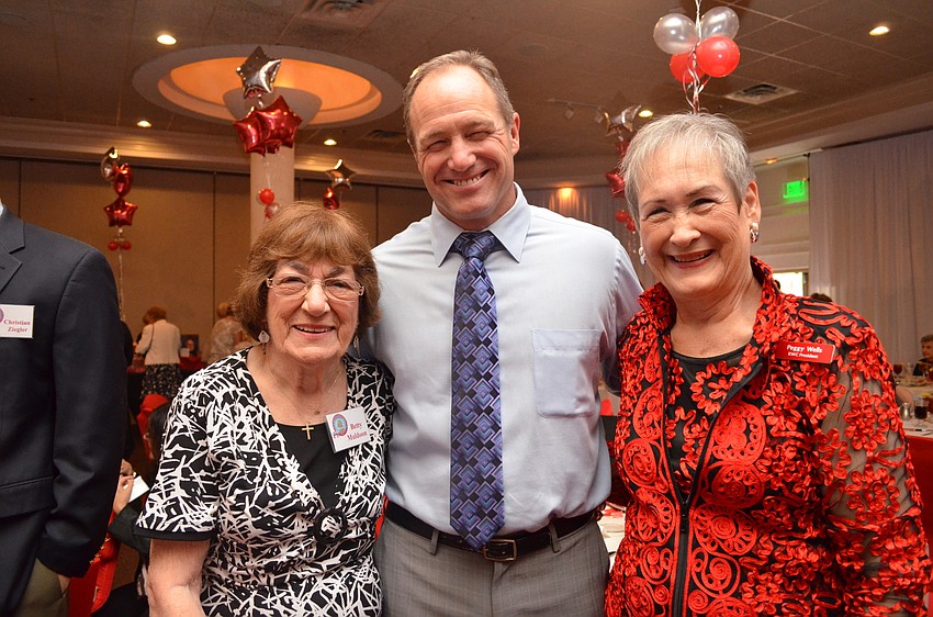 Betty Muldoon, Don Brennan and RWC President Peggy Wells.