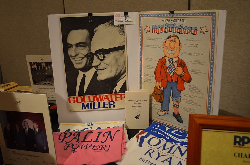 Memorabilia from past elections.