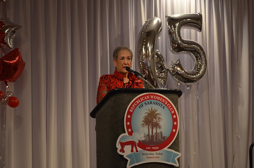 RWC President Peggy Wells adresses guests.