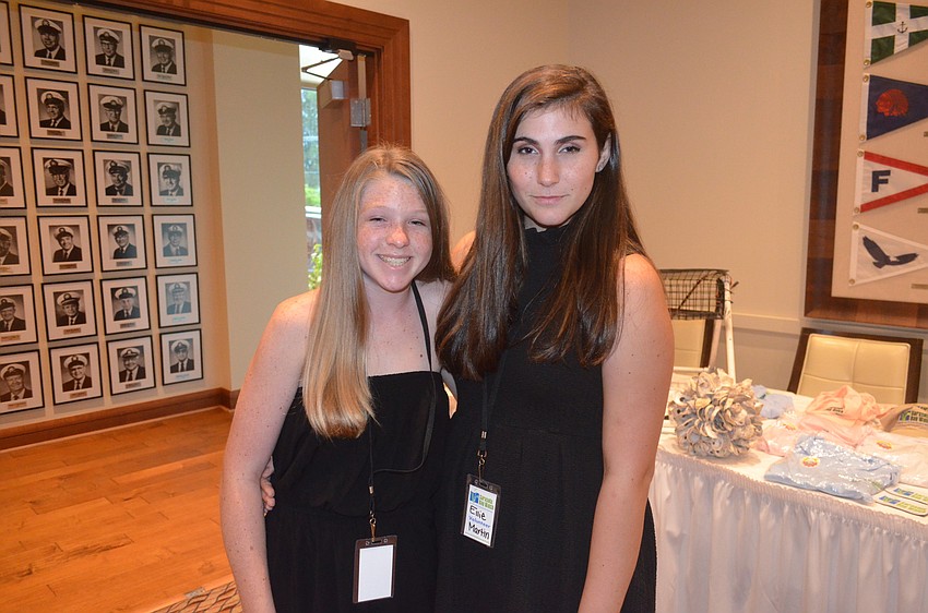 Sarasota Bay Watch student volunteers Katy Corrigan and Ellie Martin