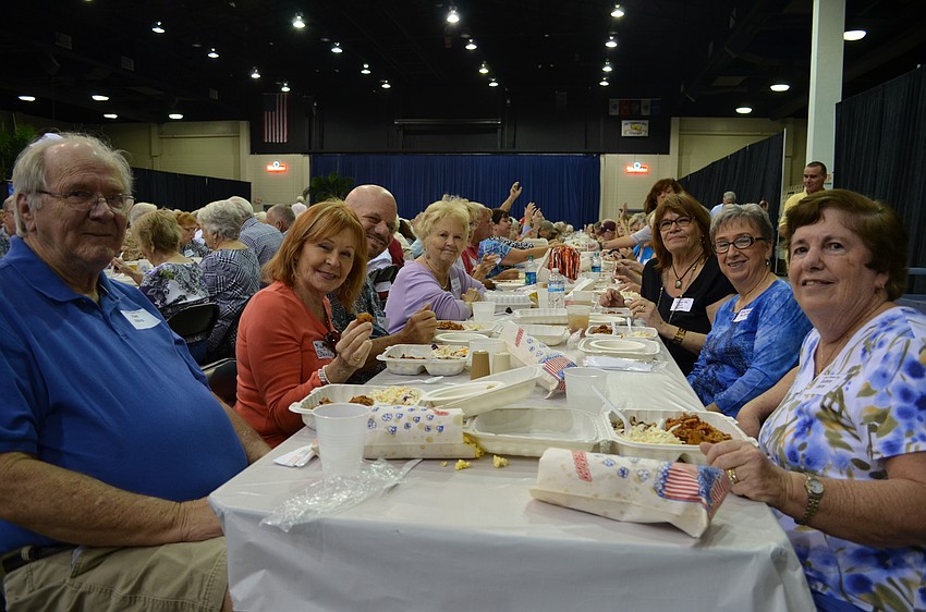 The Sarasota High School class of 1963 sat together at the Pioneer Picnic.