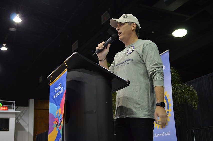 Rotary Club of Sarasota President Vicente Medina