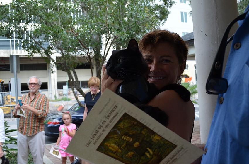 Heather Gillon and her cat Winston.