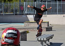 Dylan Banard competes in the Street Jam competition.