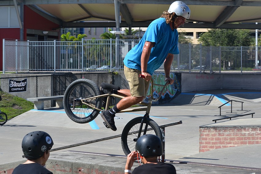 Frank Clark took first place for the BMX Shadow Conspiracy Jam.
