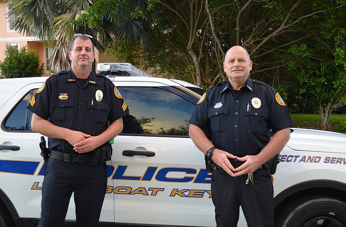 Longboat Key Police Sergeant Lee Smith and Officer Ray Bergeron activated their squad car lights in the 5400 block of Gulf Of Mexico Drive Sept. 30, which started a chase on the north end of the Key.