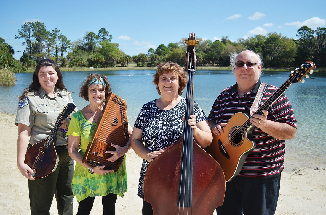 Christy Disbrow, of the Oscar Scherer Park Service, Eileen Kozloff and Carolyn and Jim Dunn, of the Sarasota Folk Club, want to bridge the gap between the folk-music generations.