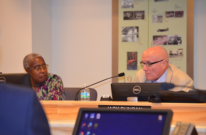 Longboat Key Mayor Jack Duncan and Sarasota County Commission Chairwoman Carolyn Mason praised each other's commissions Monday for working well together.