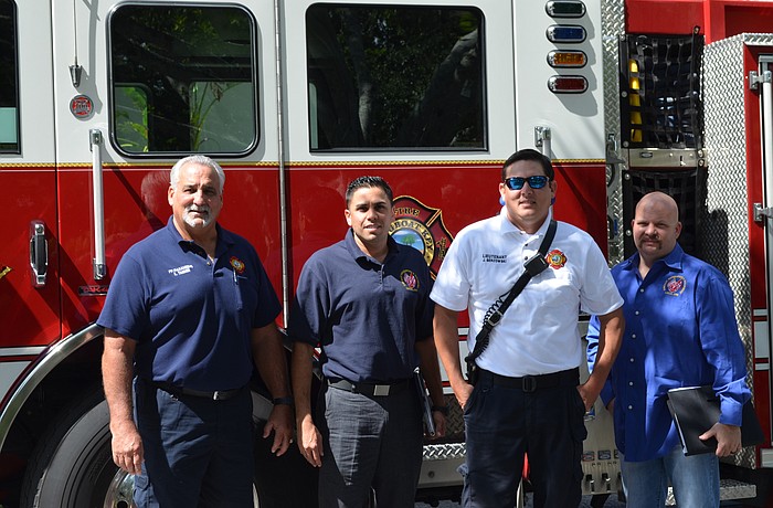 Longboat Key Fire Rescue Union Vice President Keith Tanner, firefighter/paramedic Jose Rivera Jr., Firefighter Lt. and union negotiator Jason Berzowski and firefighter/paramedic Brandon Desch make up the fire union's negotiation team.