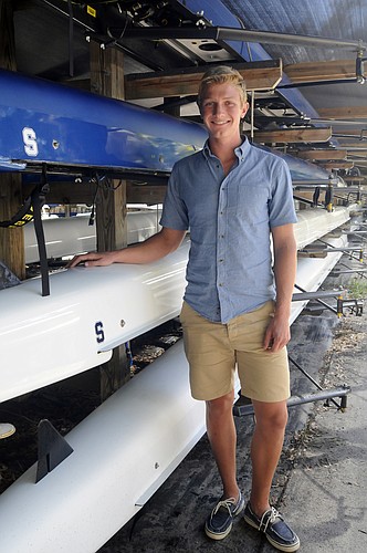Pine View School sophomore Clark Dean has been rowing with the Sarasota Crew for the past four years.