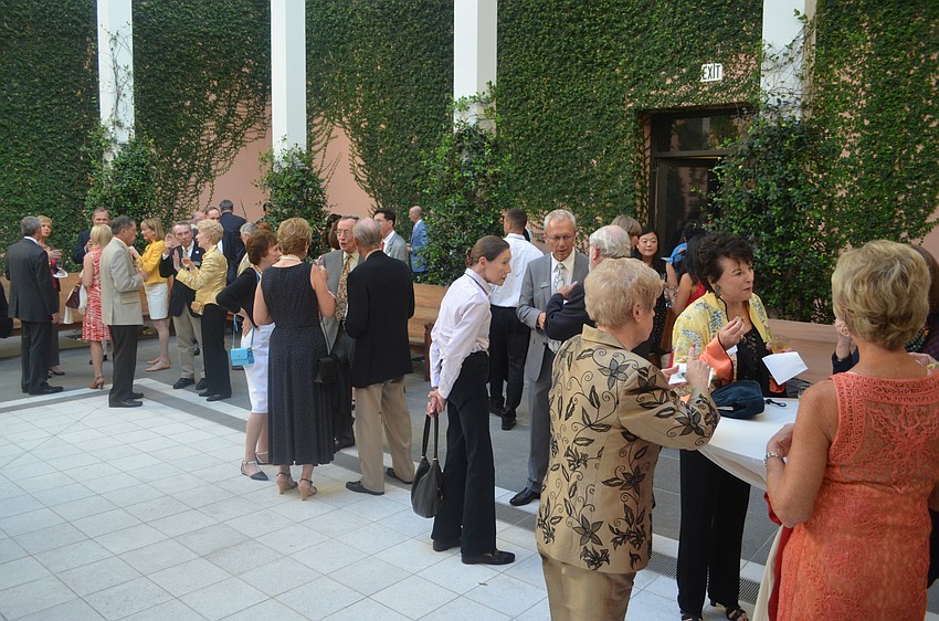 Guests enjoyed cocktails in the 