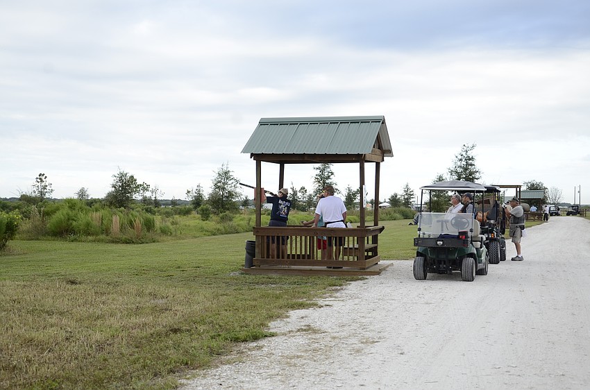 Shooters rotated through each stand Thursday morning.