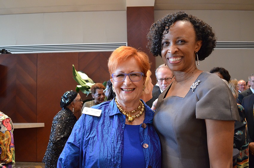 Sarasota County School Board member Jane Goodwin and Myndel Miller