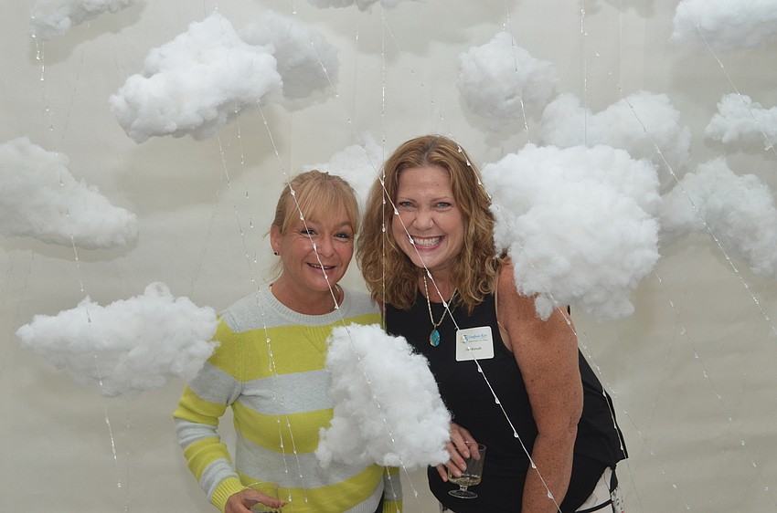 Tiffany Murray and Laura Henry inside Natalya Swanson's cloud piece in the 