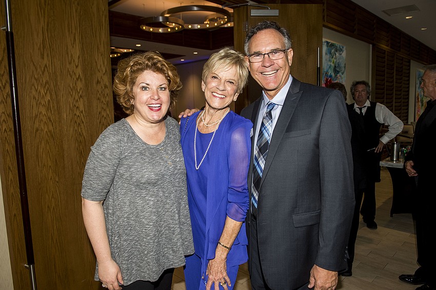 Klea Blackhurst and Lee Dougherty-Ross with Joseph Holt