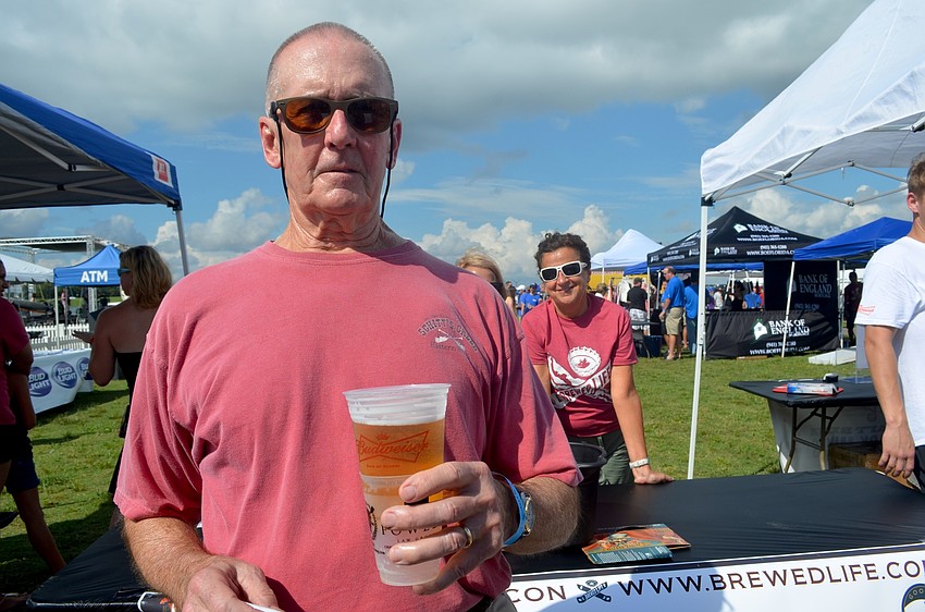 Don Richbourg samples beer from local breweries.