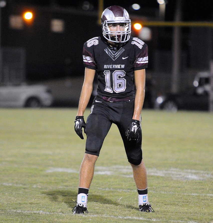 Senior Brett Napier is one of Riverview's wide receivers.