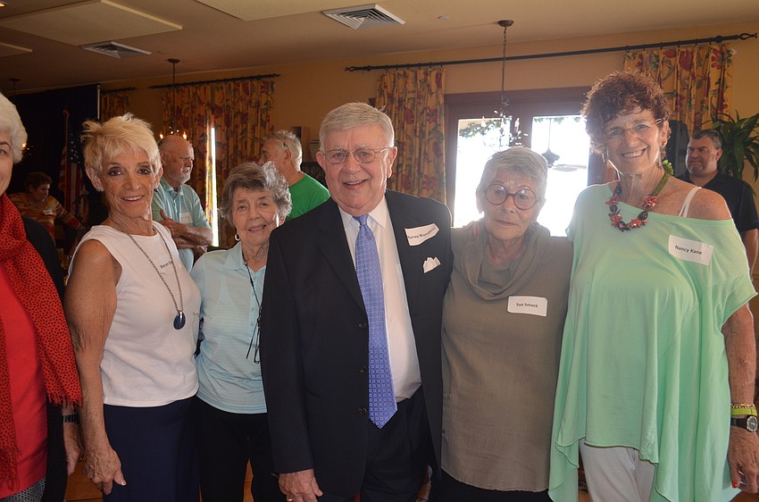 Sharon Oper, Ima Skversky, President Murray Blueglass, Sue Smock anf Nancy Kane
