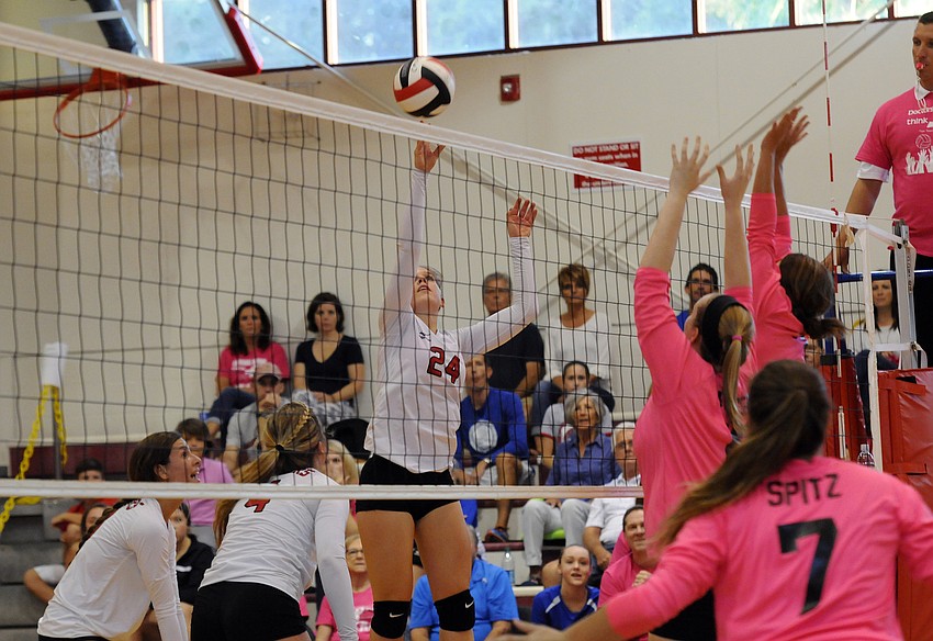 Cardinal Mooney senior Keri McMahon finished with 12 kills.