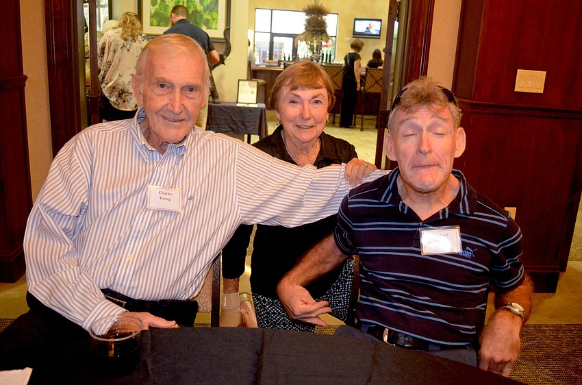 The Young family — Charles, Barbara and Michael — enjoy a night out.