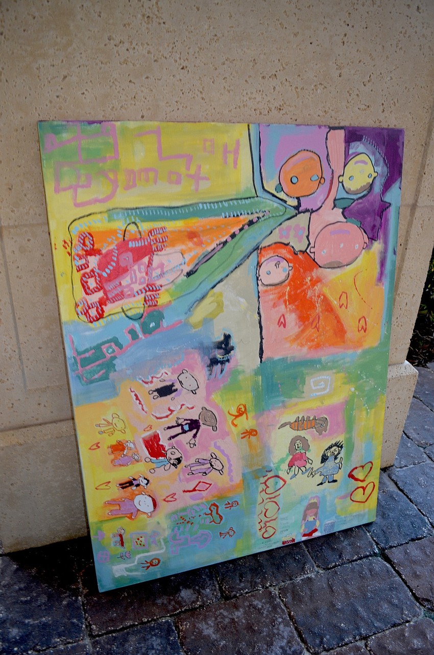 Handcrafted artwork line the venue.