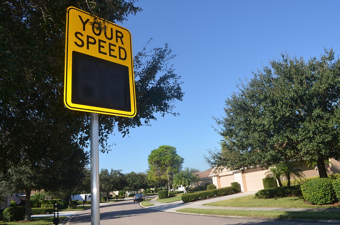 Although Heritage Harbour has a speed radar sign on Fair Isles Lane, residents and CDD supervisors say some continue to speed.