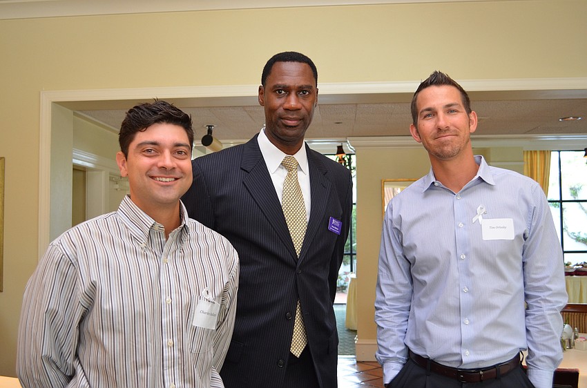 Charles Balliette, SPARCC Male Engagement Coordinator Aaron Bellamy and Tim Orlosky.