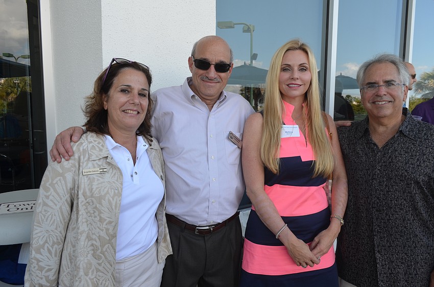 Jacqueline Glodstein, vice president of global development at Israel Tennis Centers, Howard Tevlowitz, executive director of the Jewish Federation of Sarasota-Manatee, Melissa Howard and board member Michael Ritter