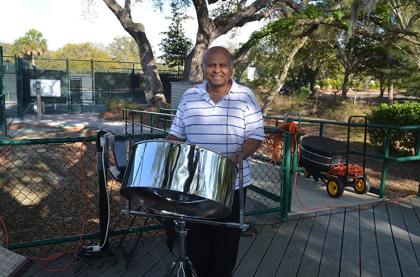 Steel drummer Ron Emrit