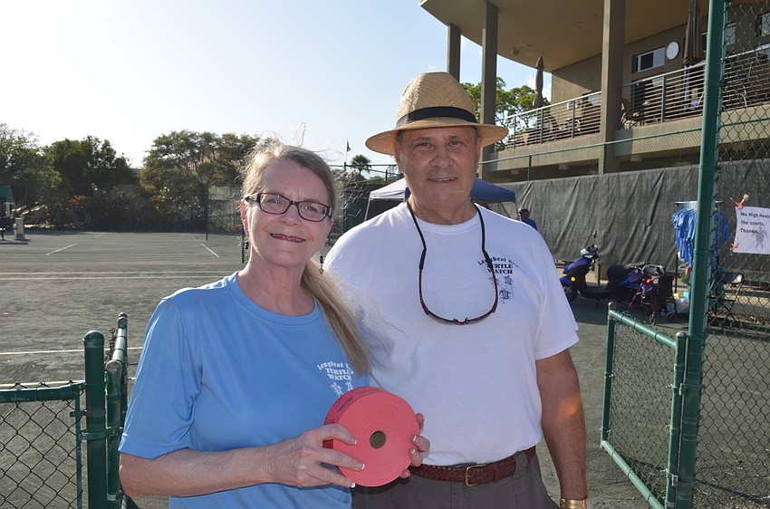 Volunteers Connie Schindewolf and Sam DiGiammarino