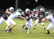 Braden River running back Raymond Thomas carried the ball 23 times for 203 yards and two touchdowns.